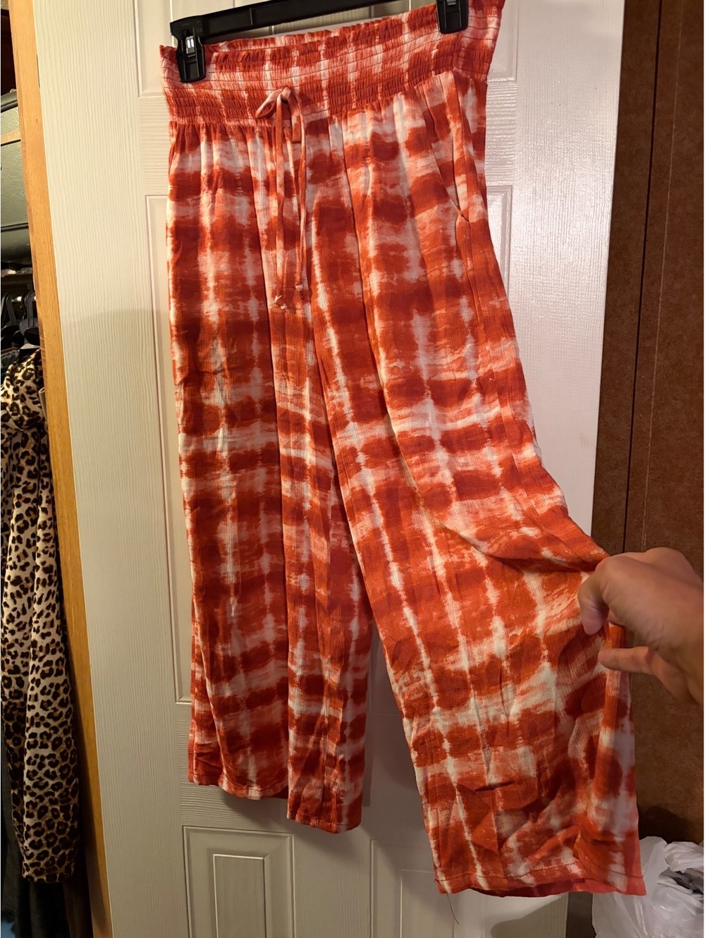 BeBop Women's Tie-Dye Rayon Wide Leg Pants Medium